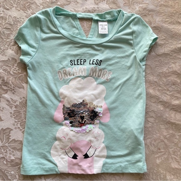 Urban Kids Sheep Sequin Pajama Set For 2T-3T Very Soft Slim Fit - Picture 8 of 16